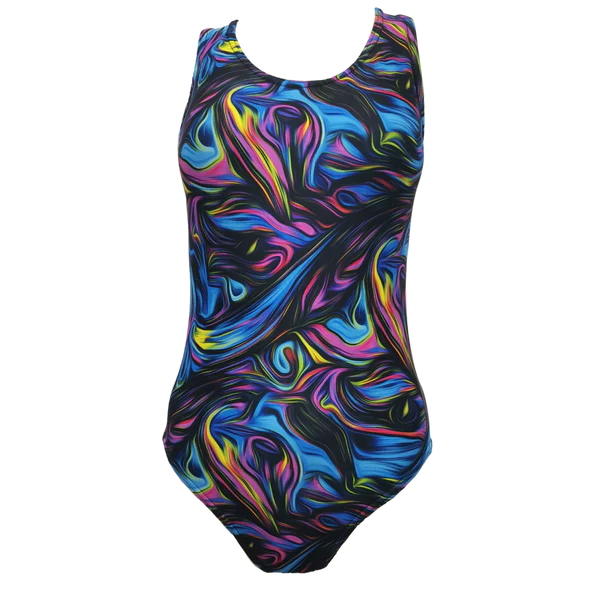 Funky Swimsuit - Peacock Marble